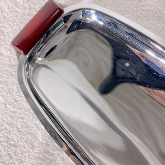 Vintage Glo Hill Gourmates Chrome Serving Tray With Bakelite Handles - Picture 6 of 12